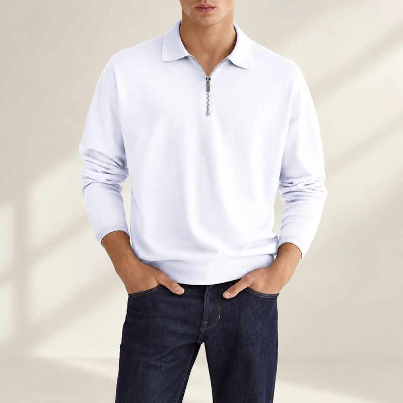 Mario Zip Polo Long Sleeve