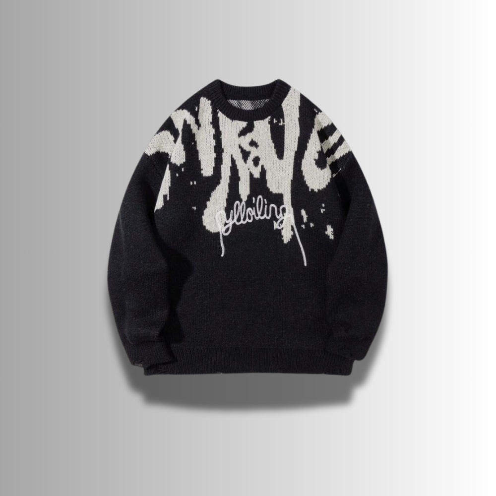 Damiano - Pull en tricot intarsia