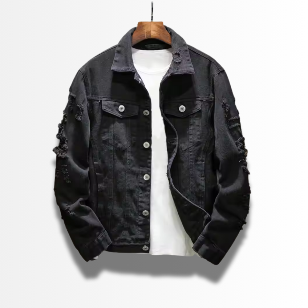 Milano - Men's Ripped Denim Jacket