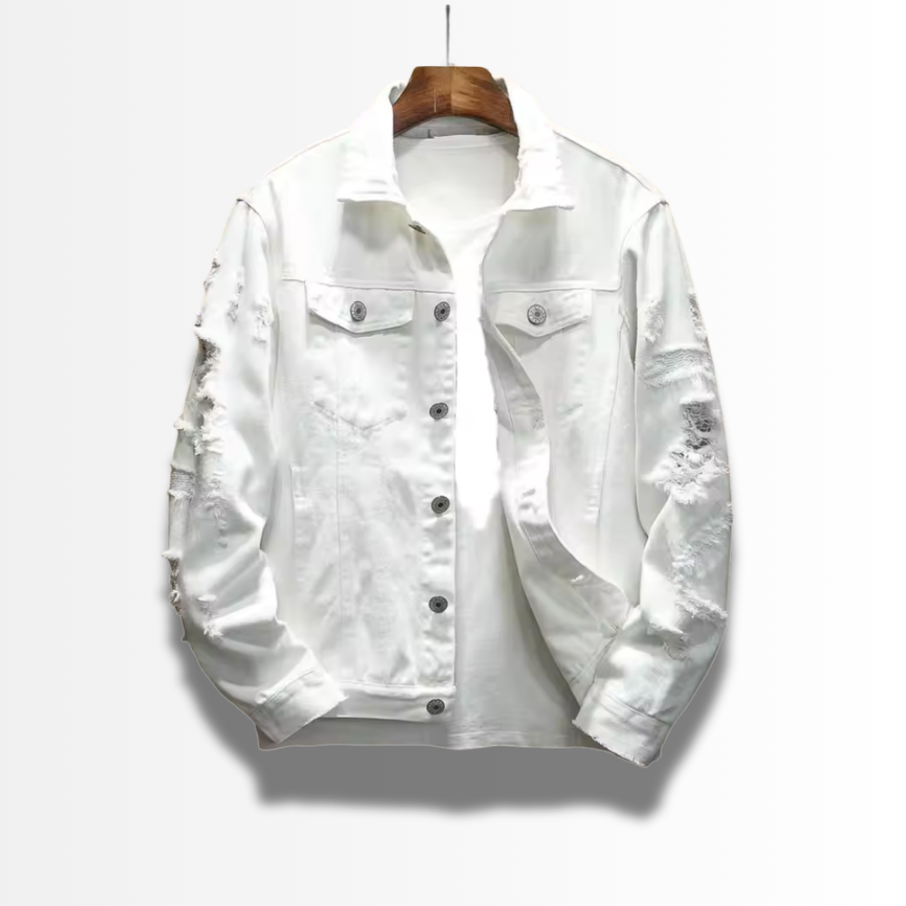 Milano - Men's Ripped Denim Jacket