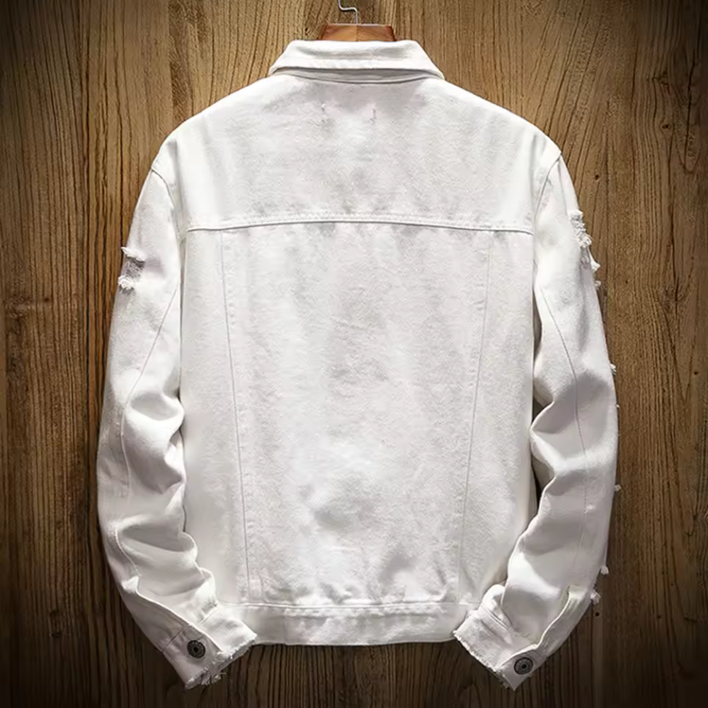 Milano - Men's Ripped Denim Jacket