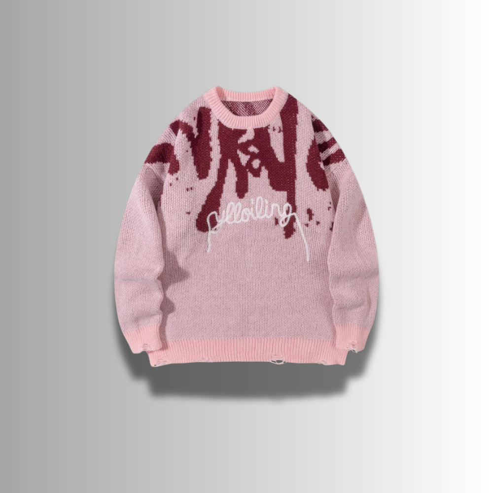 Damiano - Pull en tricot intarsia