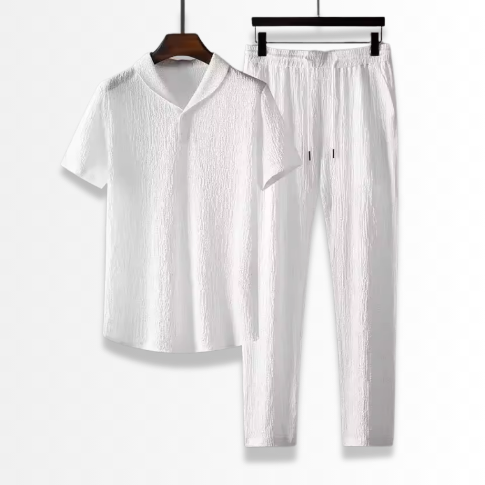 Mediterraneo - Men's Icy Silk Shirt and Pants Set