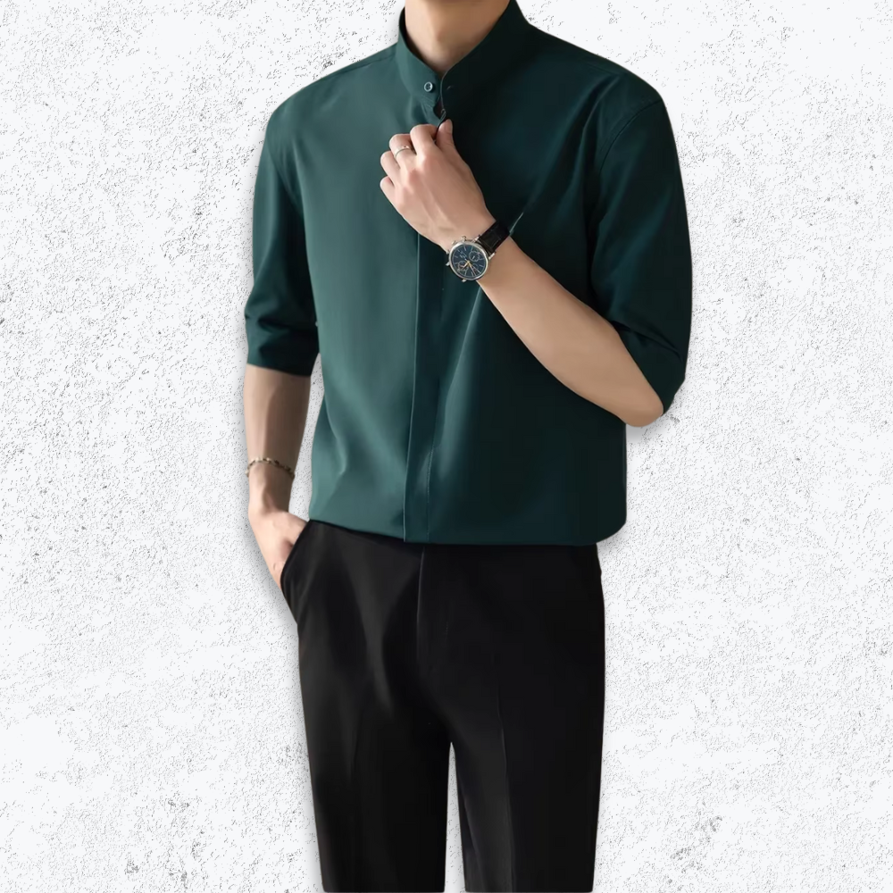 Giuseppe - Ice Silk Stand Collar Shirt