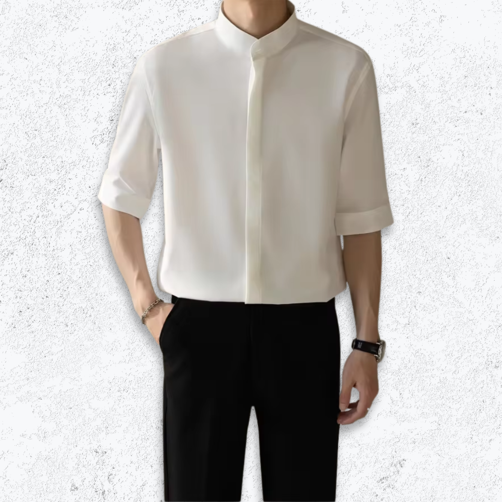 Giuseppe - Ice Silk Stand Collar Shirt