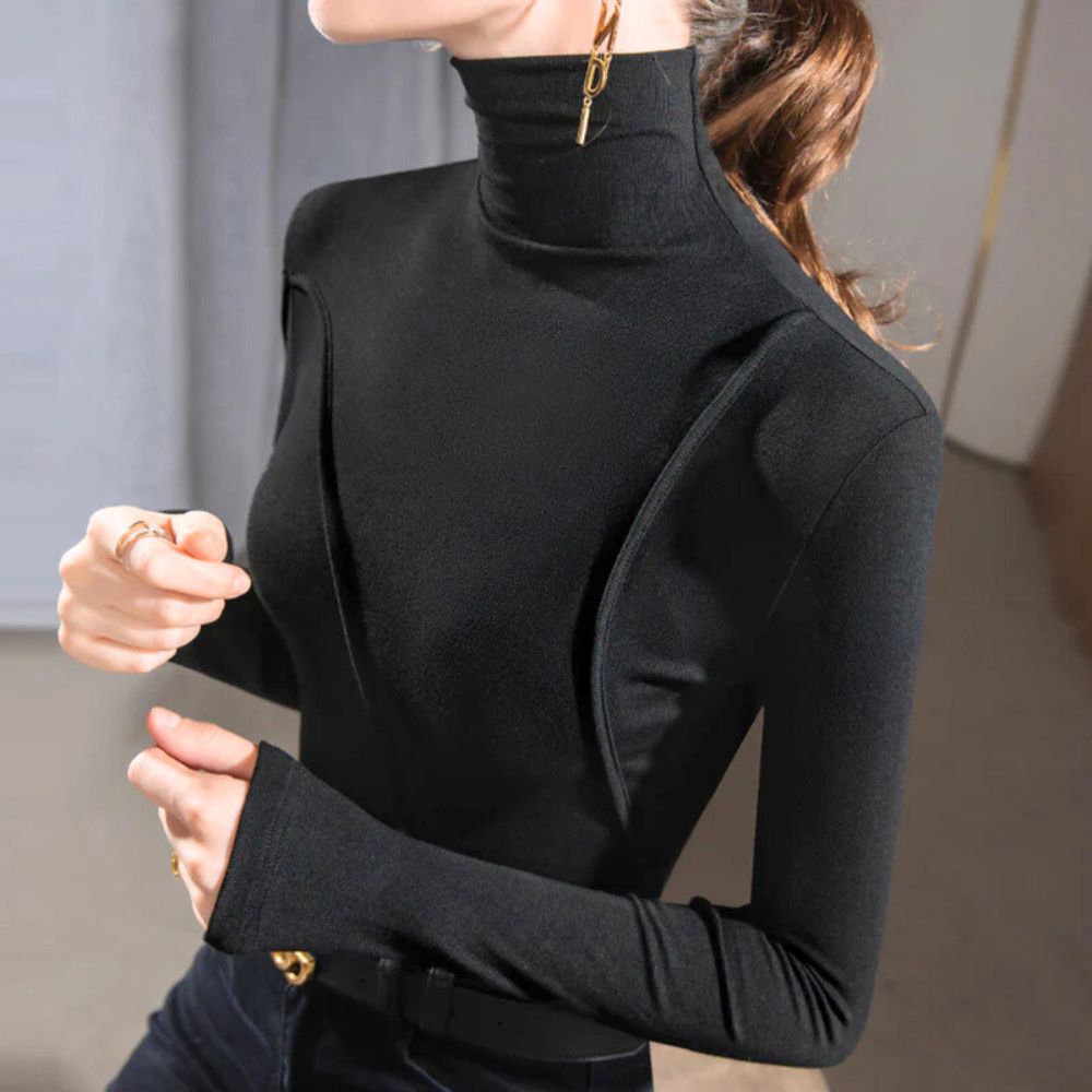 فرانشيسكا - قميص ذو ياقة عالية Contour Sculpté