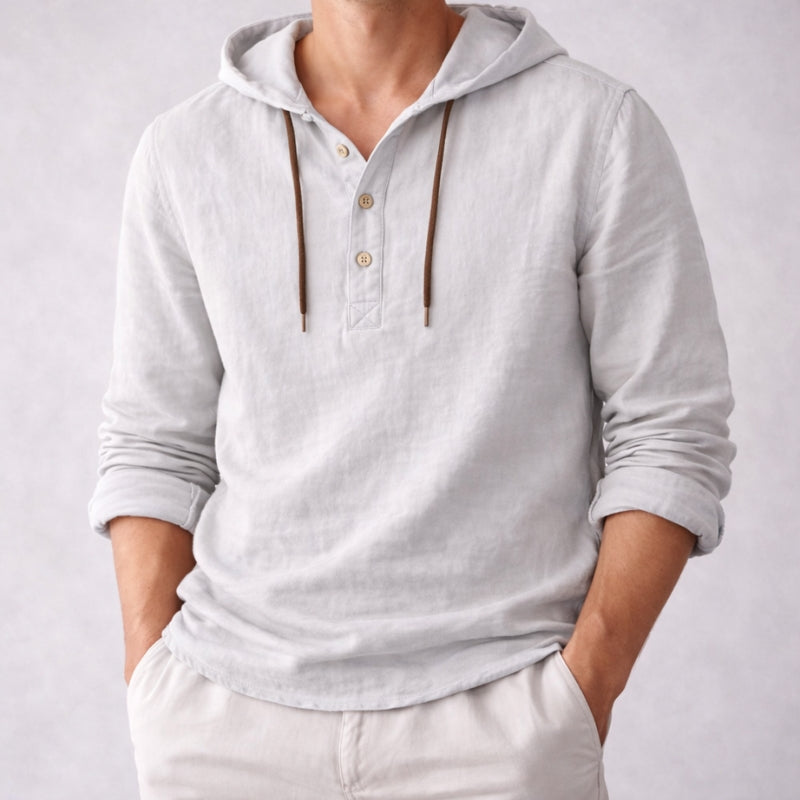 Mario Linen Hooded Shirt