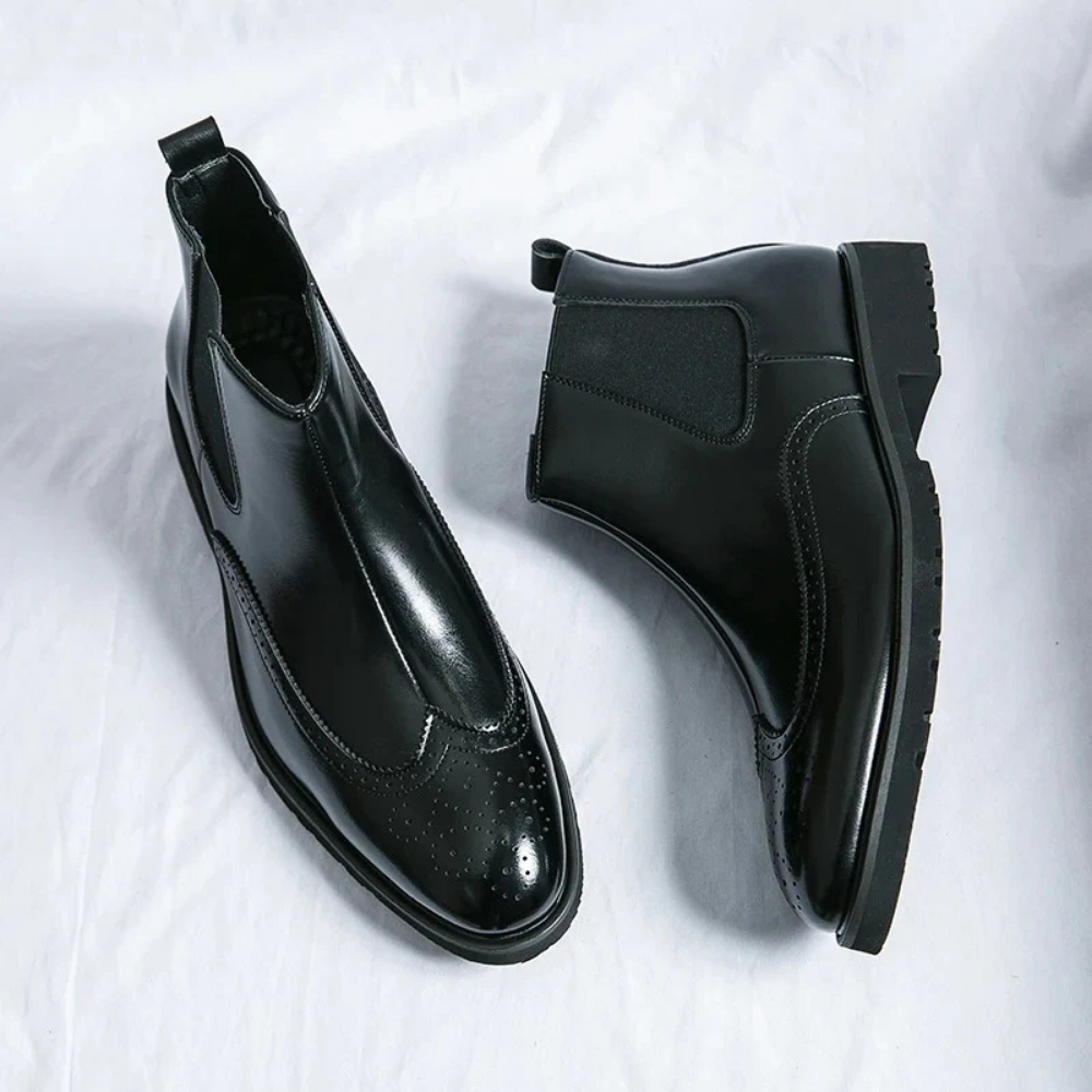 Leonardo - Bottines Chelsea en cuir véritable