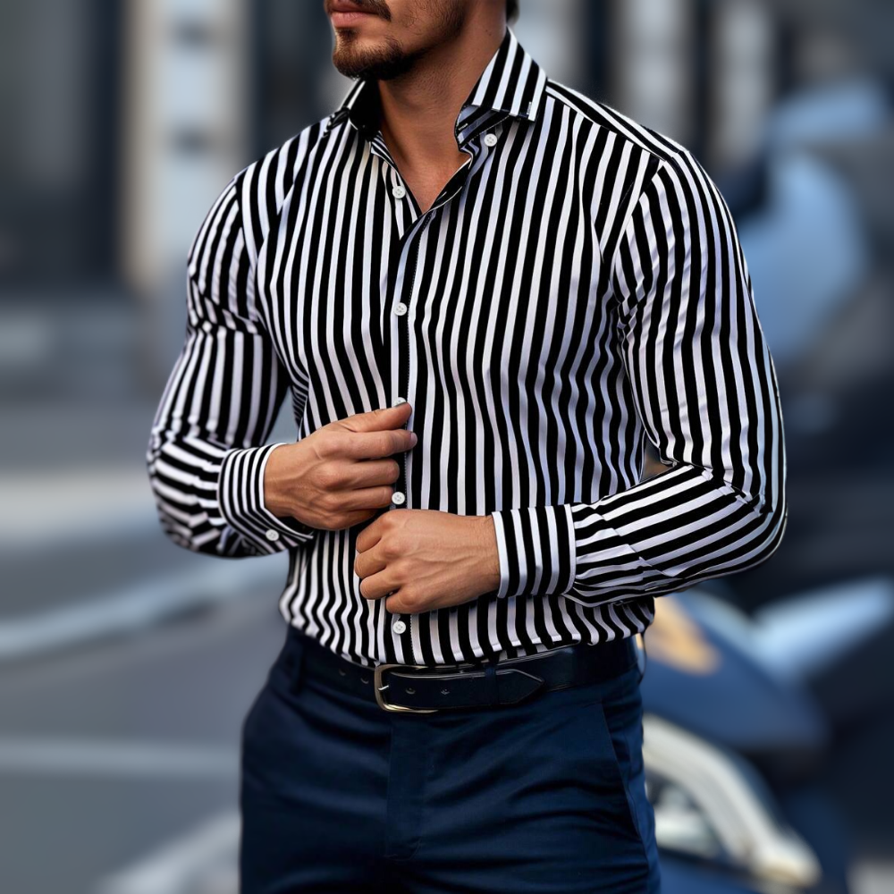 Milano - Flex Striped Men's Shirt