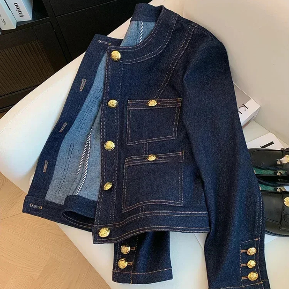 Sofia - Veste en jean de coton de qualité supérieure