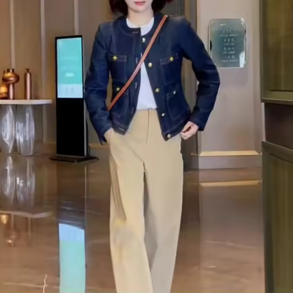 Sofia - Veste en jean de coton de qualité supérieure