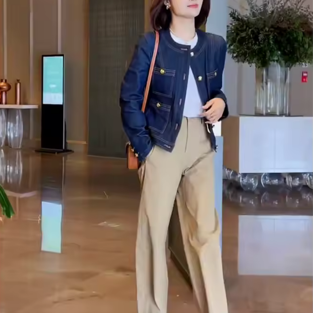 Sofia - Veste en jean de coton de qualité supérieure
