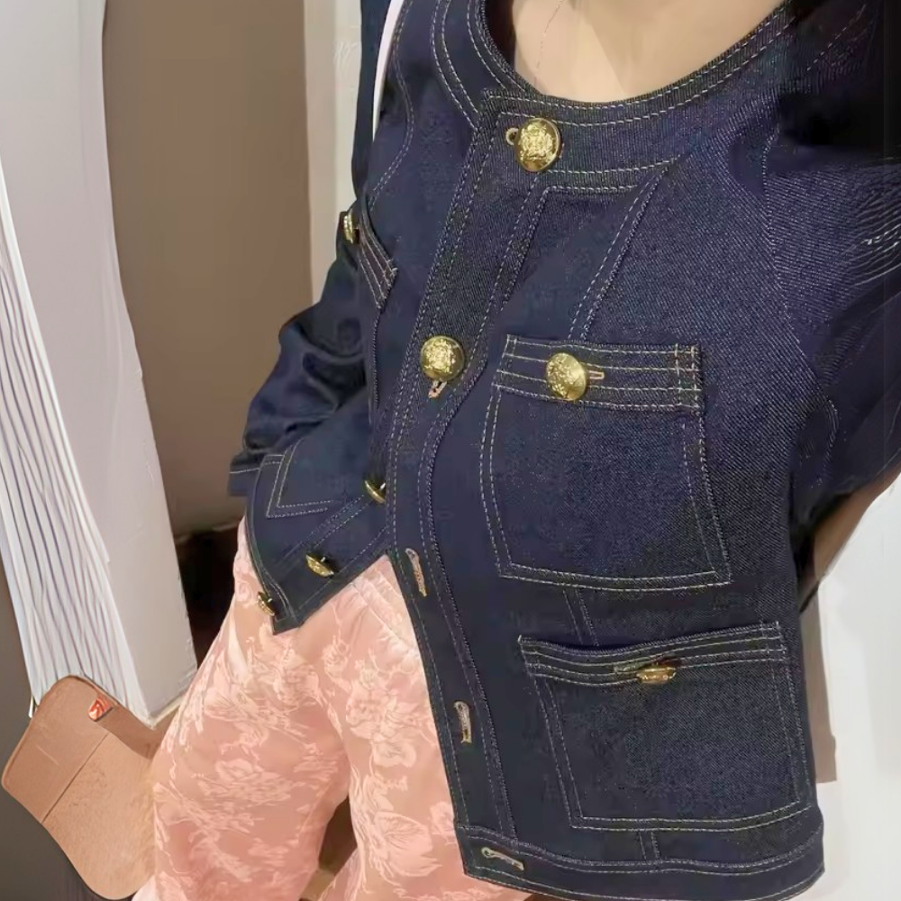 Sofia - Veste en jean de coton de qualité supérieure
