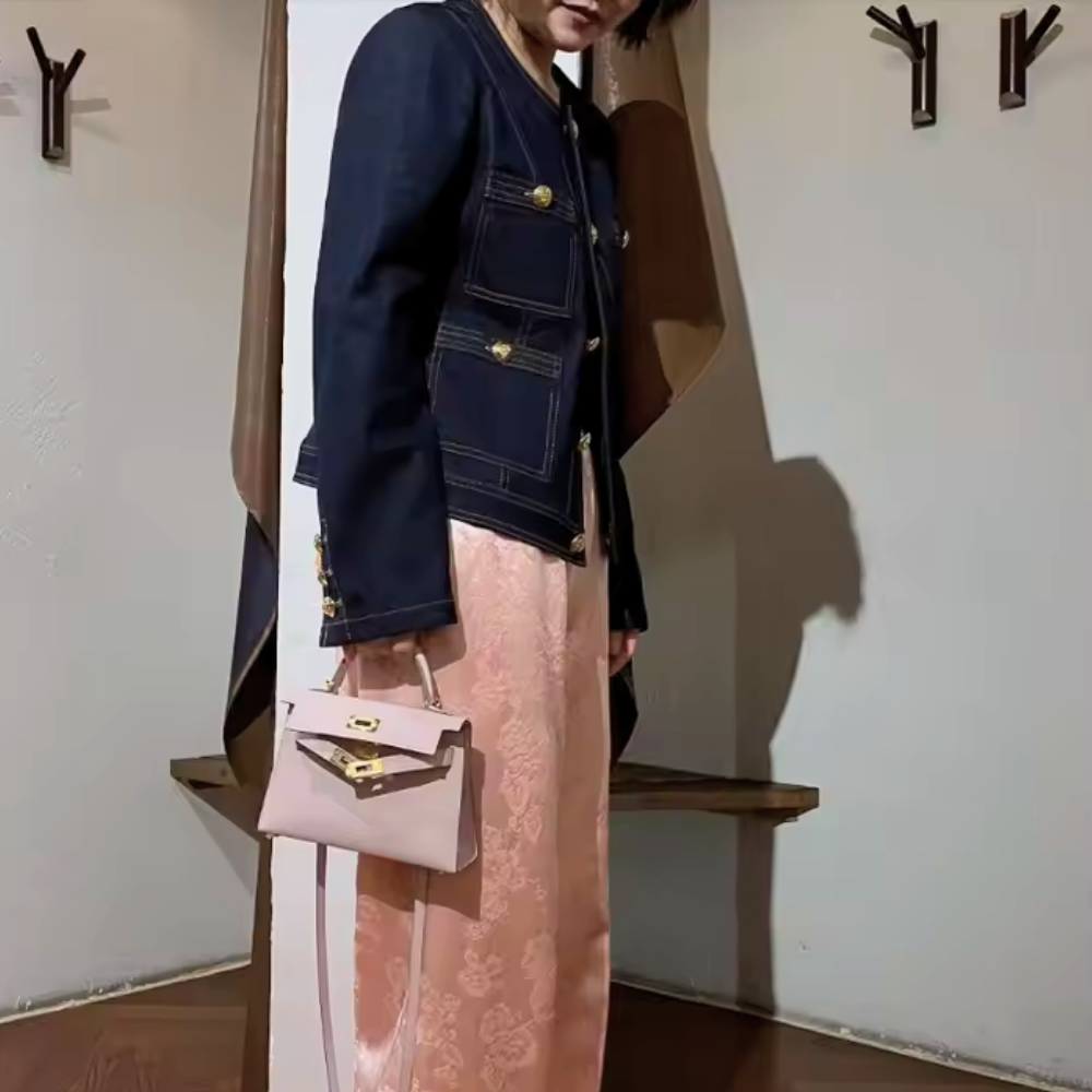 Sofia - Veste en jean de coton de qualité supérieure