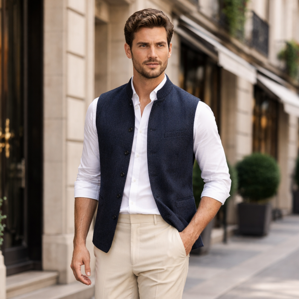 Luca - Gentleman's herringbone vest