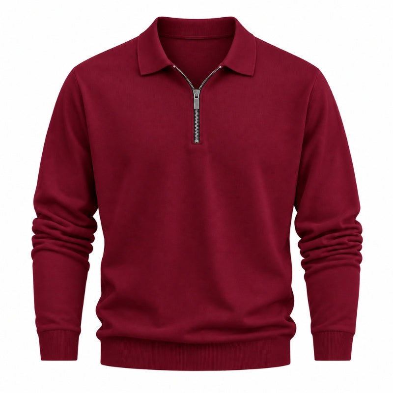 Mario Zip Polo Long Sleeve