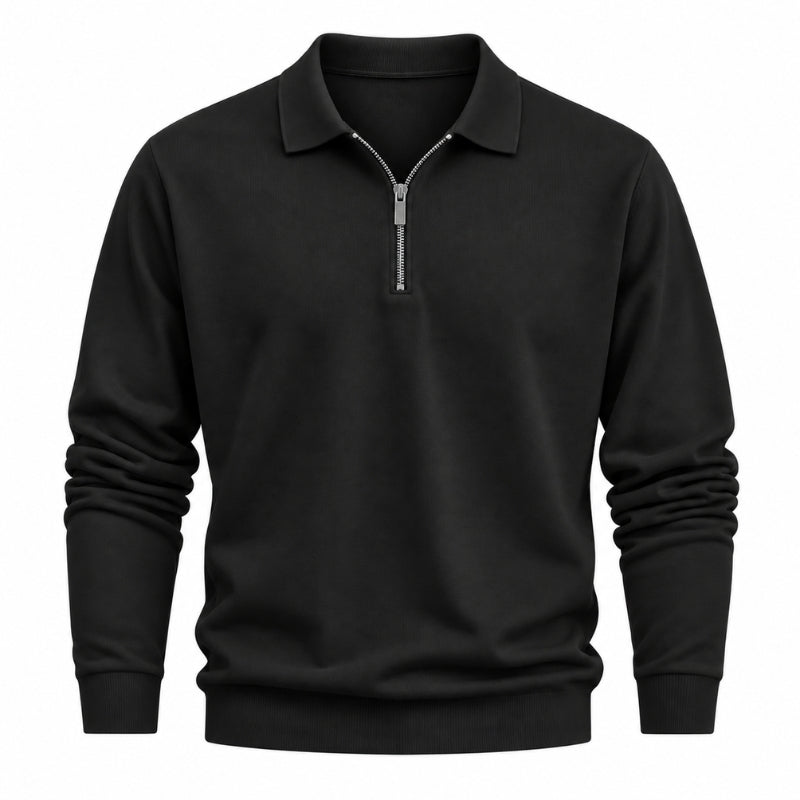 Mario Zip Polo Long Sleeve