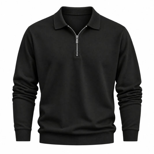 Mario Zip Polo Long Sleeve