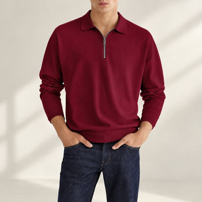 Mario Zip Polo Long Sleeve