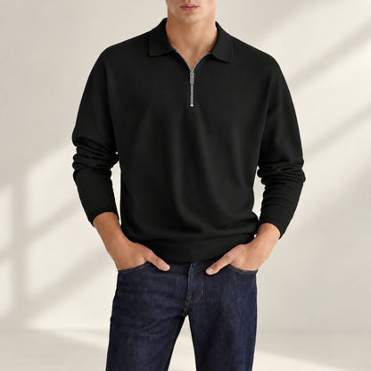 Mario Zip Polo Long Sleeve