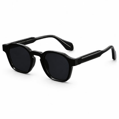Black sunglasses on a white background