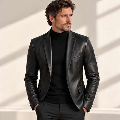 Giorgio Leather Blazer