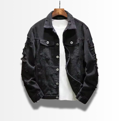 Milano - Men's Ripped Denim Jacket