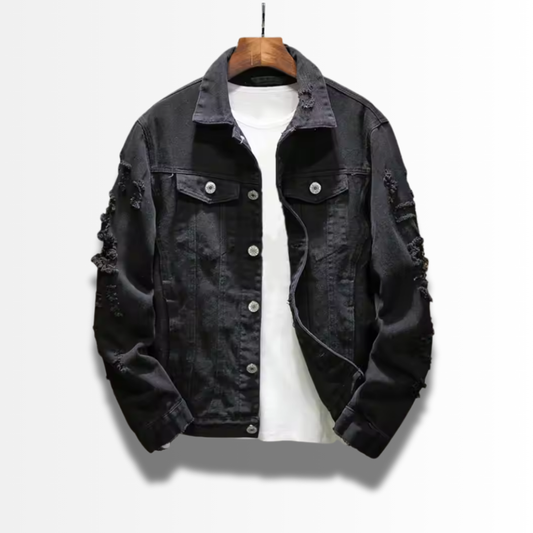 Milano - Men's Ripped Denim Jacket