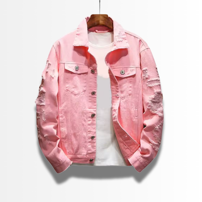 Milano - Men's Ripped Denim Jacket