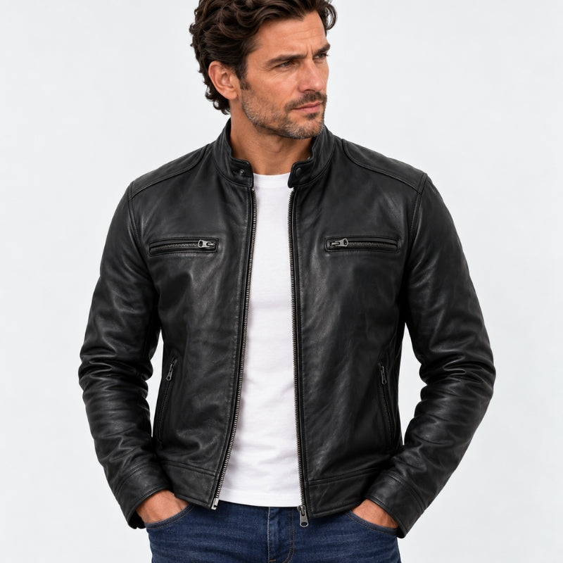 Milano Cafe Racer Leather Jacket