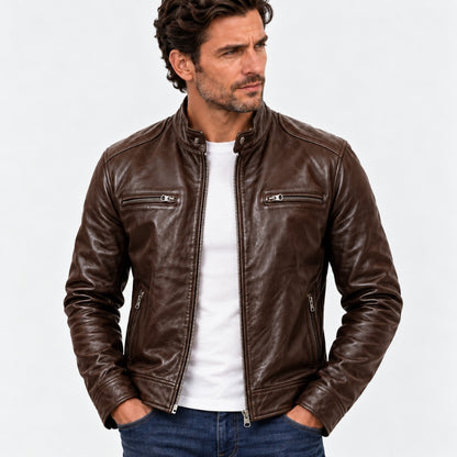 Milano Cafe Racer Leather Jacket