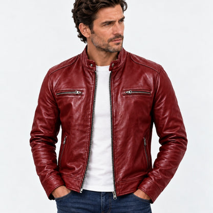 Milano Cafe Racer Leather Jacket
