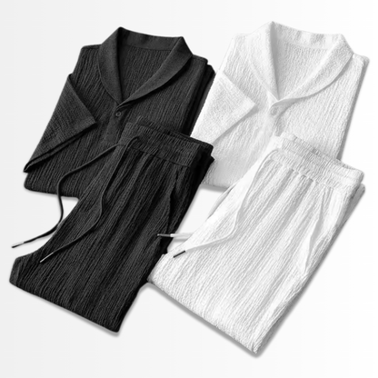 Mediterraneo - Men's Icy Silk Shirt and Pants Set
