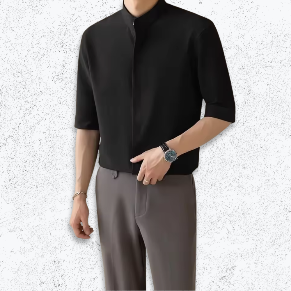 Giuseppe - Ice Silk Stand Collar Shirt