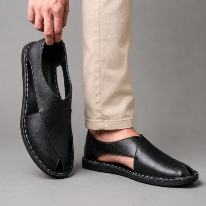 Leonardo Firenze Leather Mules