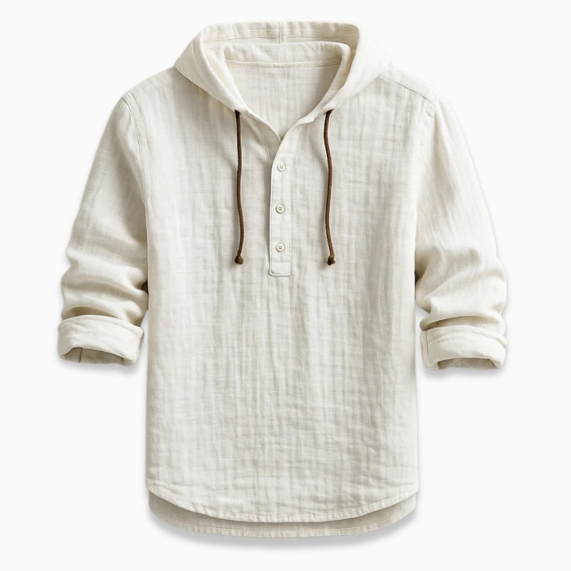 Mario Linen Hooded Shirt