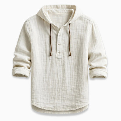 Mario Linen Hooded Shirt