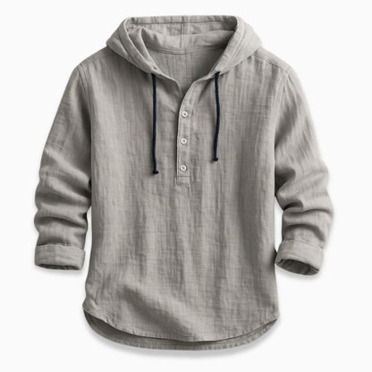 Mario Linen Hooded Shirt