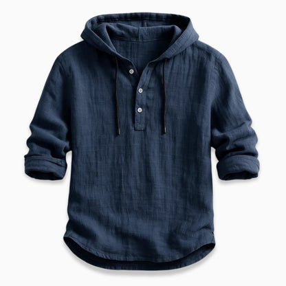 Mario Linen Hooded Shirt