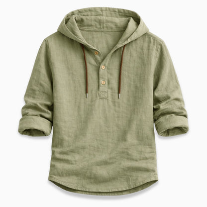 Mario Linen Hooded Shirt