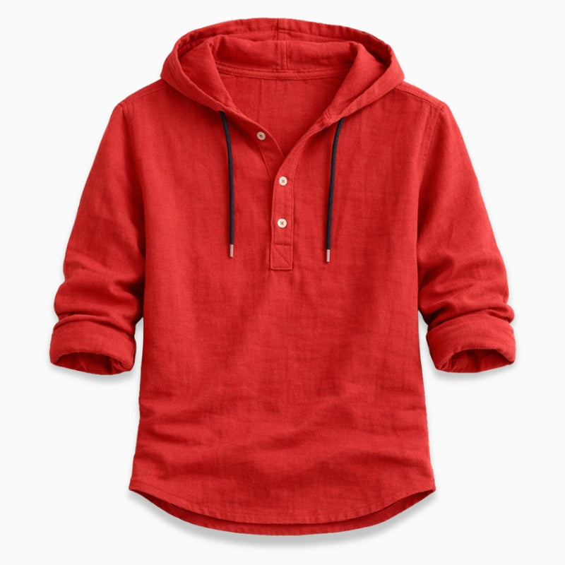Mario Linen Hooded Shirt