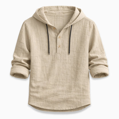 Mario Linen Hooded Shirt