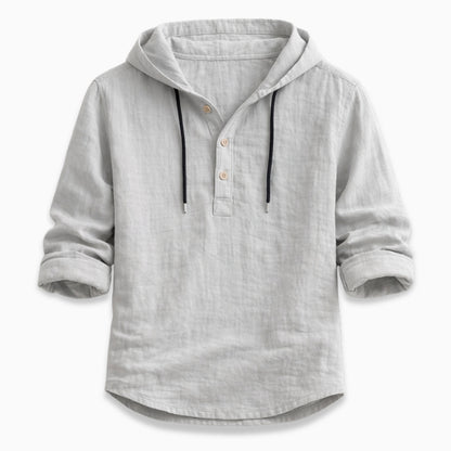 Mario Linen Hooded Shirt