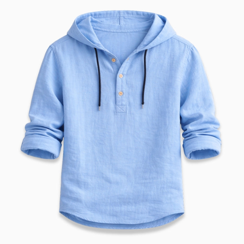 Mario Linen Hooded Shirt