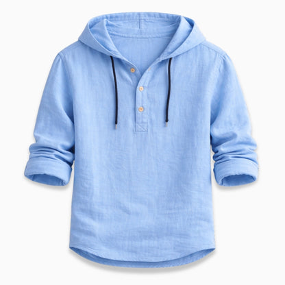 Mario Linen Hooded Shirt