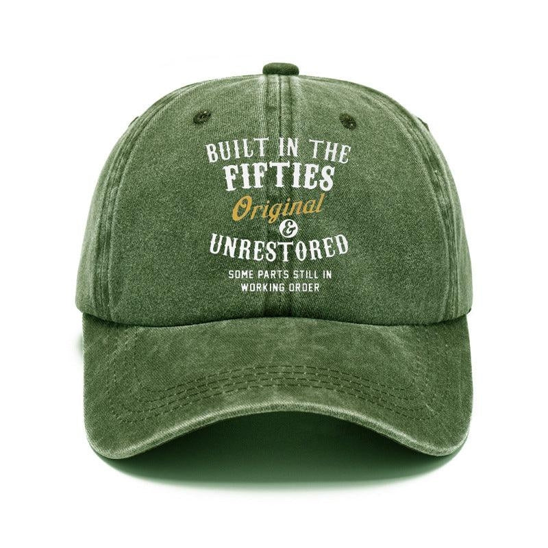 Green cap with text on a white background