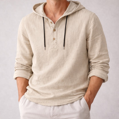 Mario Linen Hooded Shirt
