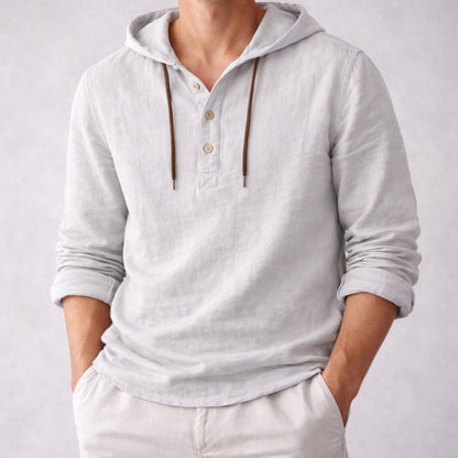 Mario Linen Hooded Shirt