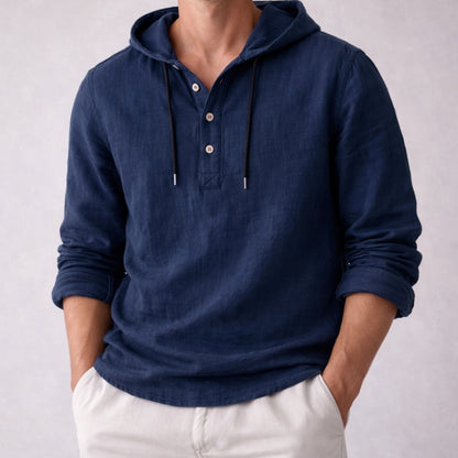 Mario Linen Hooded Shirt