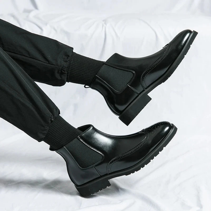 Leonardo - Bottines Chelsea en cuir véritable